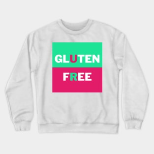 Gluten Free - Green & Fuschia Halves Crewneck Sweatshirt